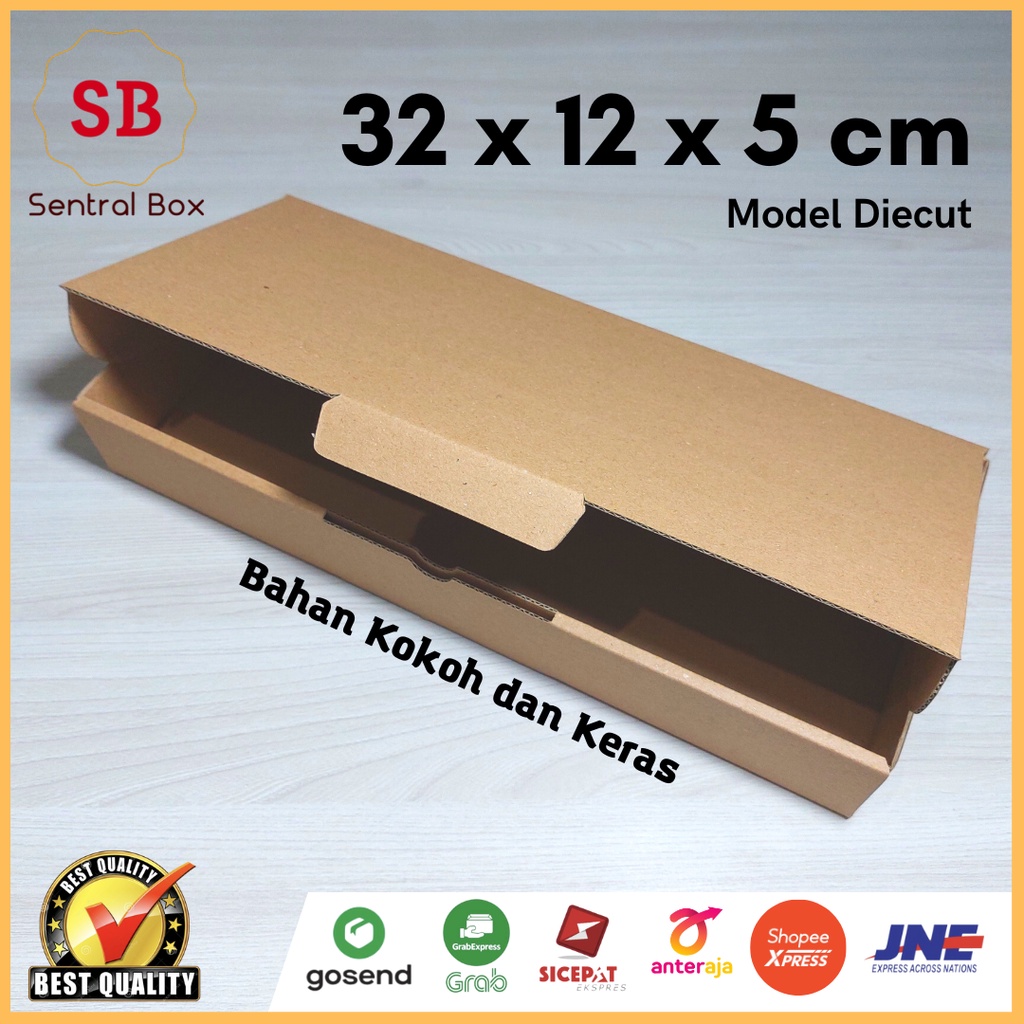 

( Min.order 5 pcs ) Kardus 32 x 12 x 5 cm...Die Cut ( untuk pembelian di atas 10 pcs harga lebih murah )