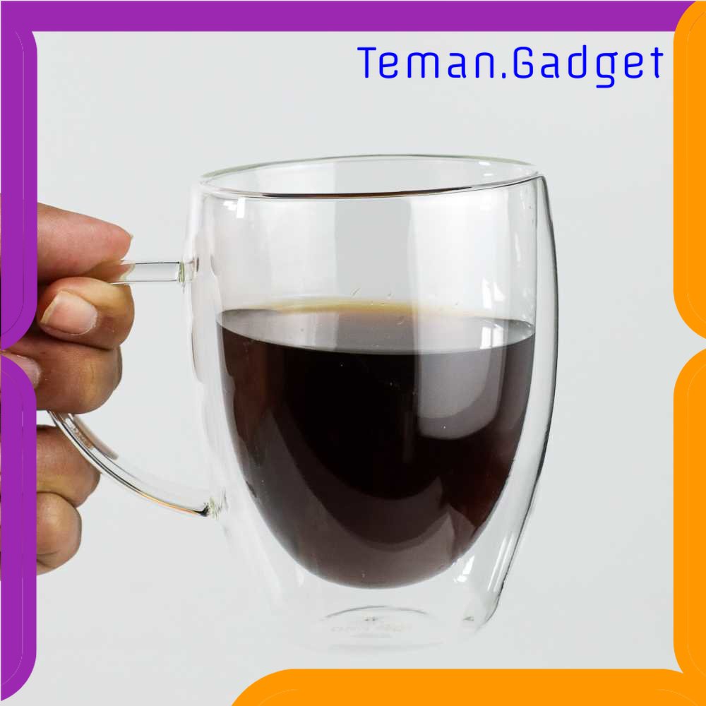 TG - DPR One Two Cups Gelas Cangkir Kopi Anti Panas Double-Wall Round 350ml