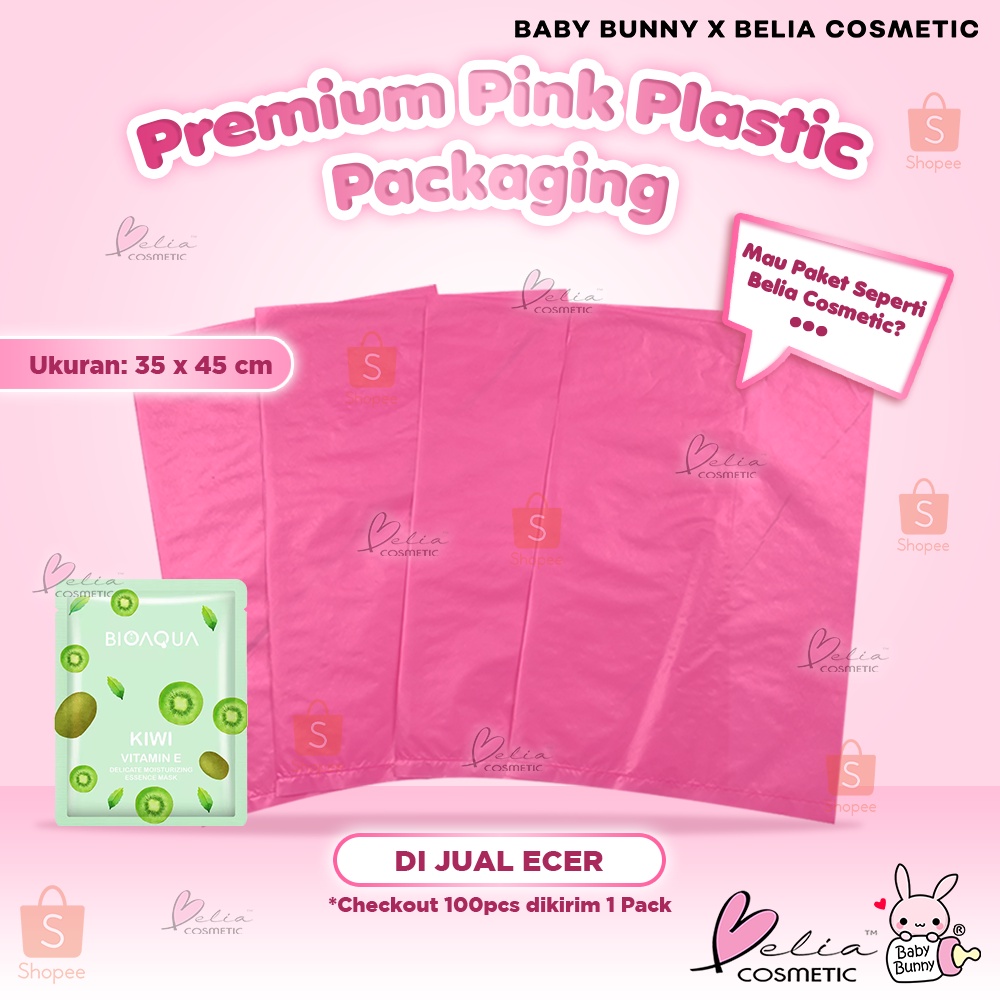 ❤ BELIA ❤ Premium Pink Plastic Packaging JUMBO | ECER dan Pack | Kantong Kemasan Plastik | Packing | Packaging | Waterproof