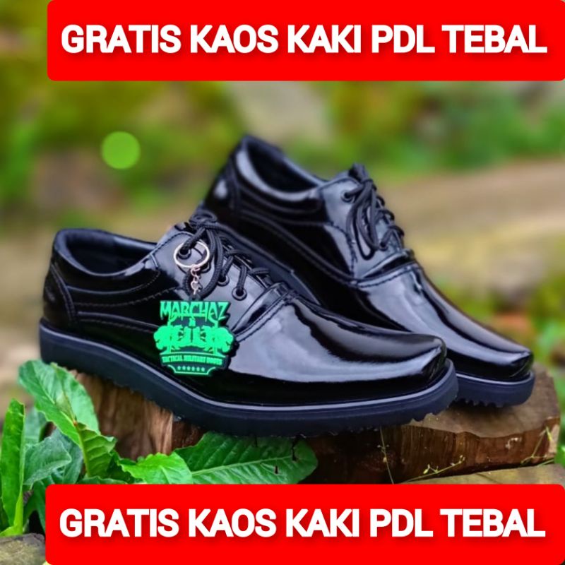 SEPATU PDH KULIT SAPI ASLI KILAP MERK MARCHAZ SEPATU PDH DINAS KANTOR TNI POLRI SECURITY SATPAM