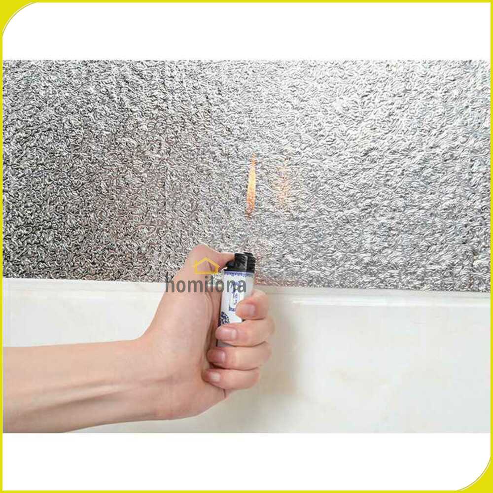 AWOO Wallpaper Aluminium Foil Anti Minyak Waterproof 100x60 cm - YK-292