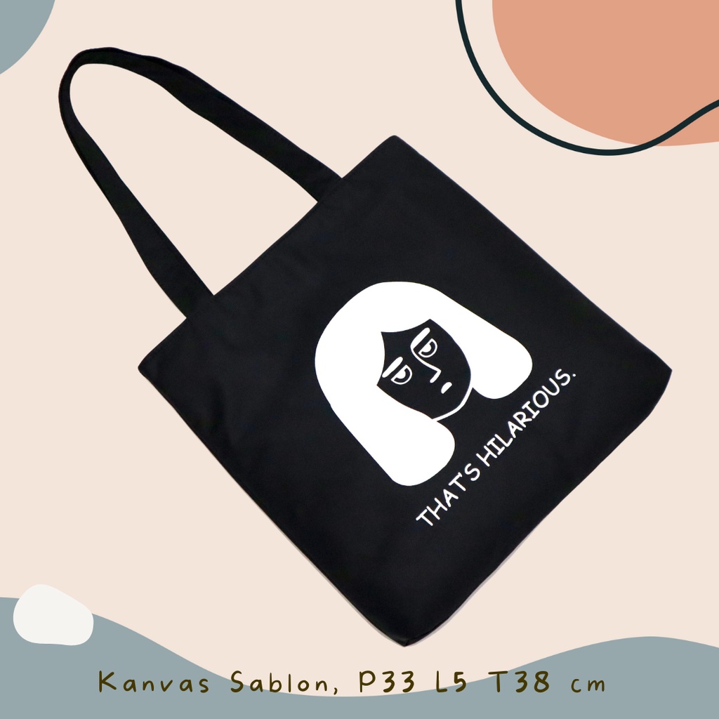 Bebas Ongkir Totebag Wanita hijab Gambar muslimah Warna hitam black produk by NEVSET SEMARANG