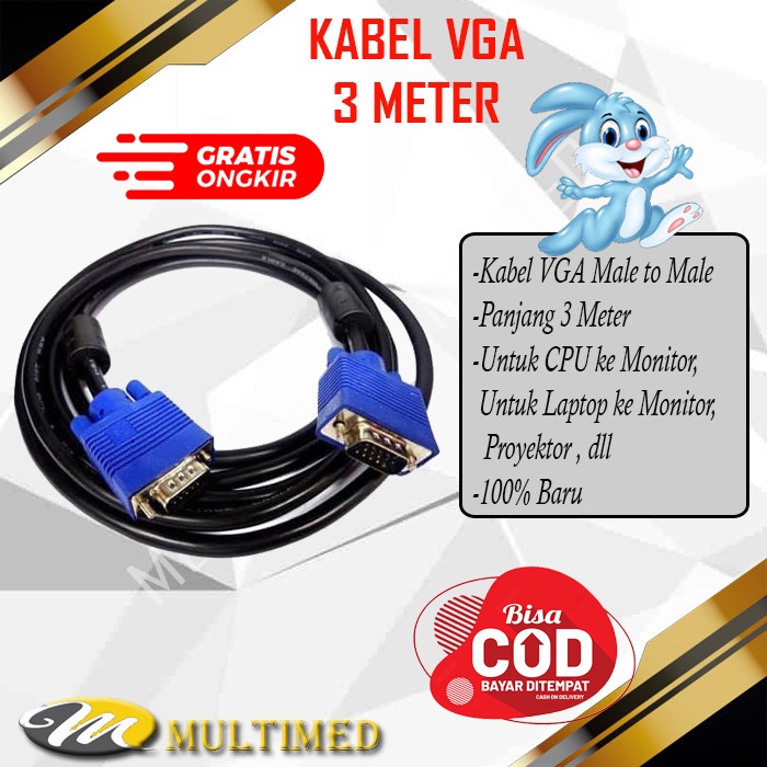 Kabel VGA 3 Panjang 3 Meter