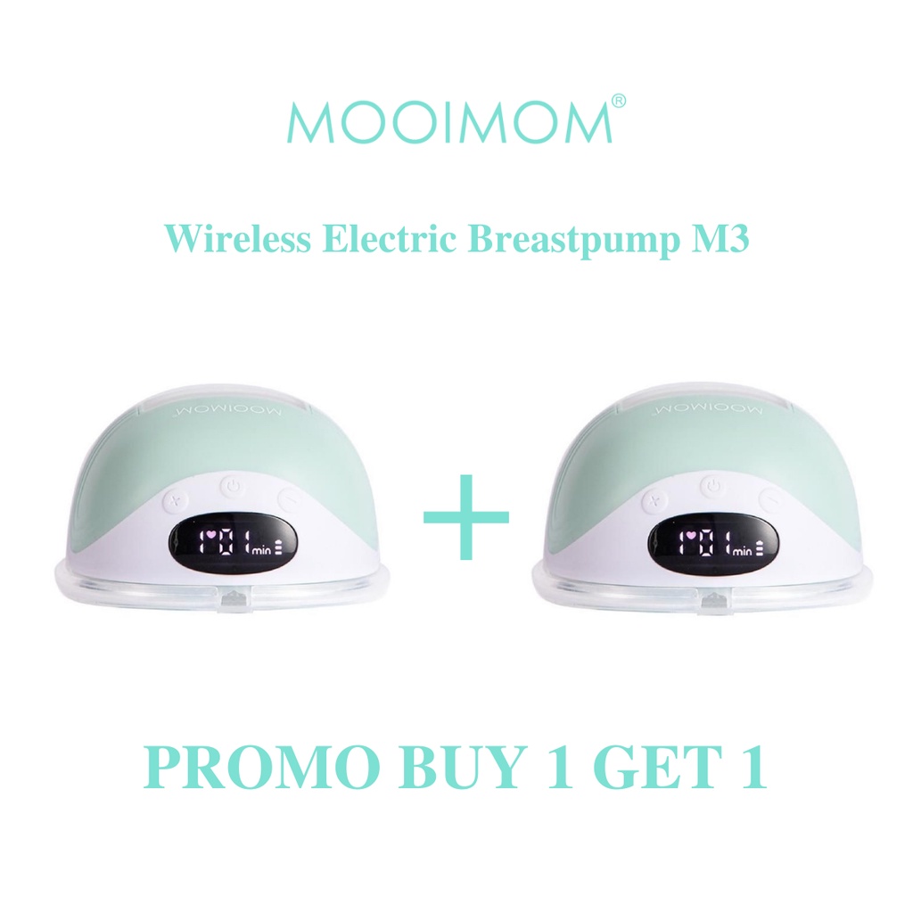 [PROMO BUY 1 GET 1] Mooimom M3 Wireless Electric Breast Pump Pompa Asi Elektrik Tanpa Kabel