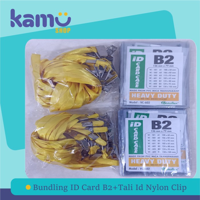 

*#*#*#] Bundling ID Card B2+Tali ID Card Nylon Clip-NYL [2 Pasang]