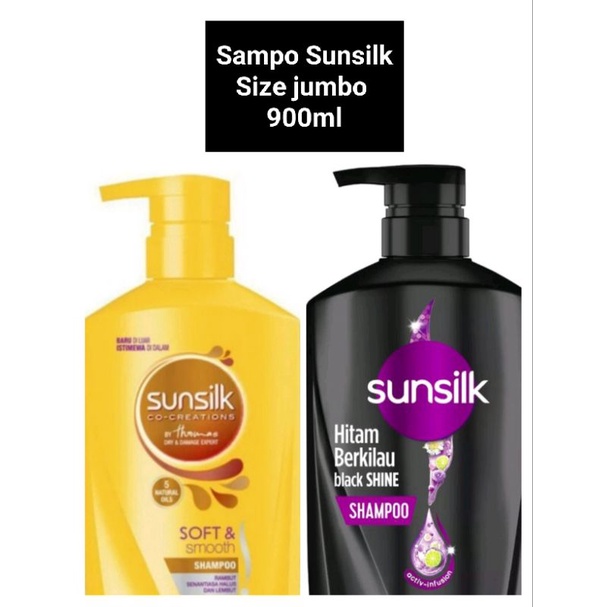 Jual Sunsilk Shampoo 900ml Jumbo Softandsmooth Blackshine Shopee Indonesia