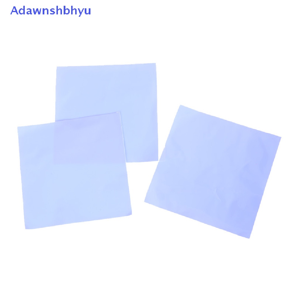 Adhyu 3Pcs Biru 100mm * 100mm * 0.5mm Komputer GPU CPU Konduktif Silikon Thermal Pad ID
