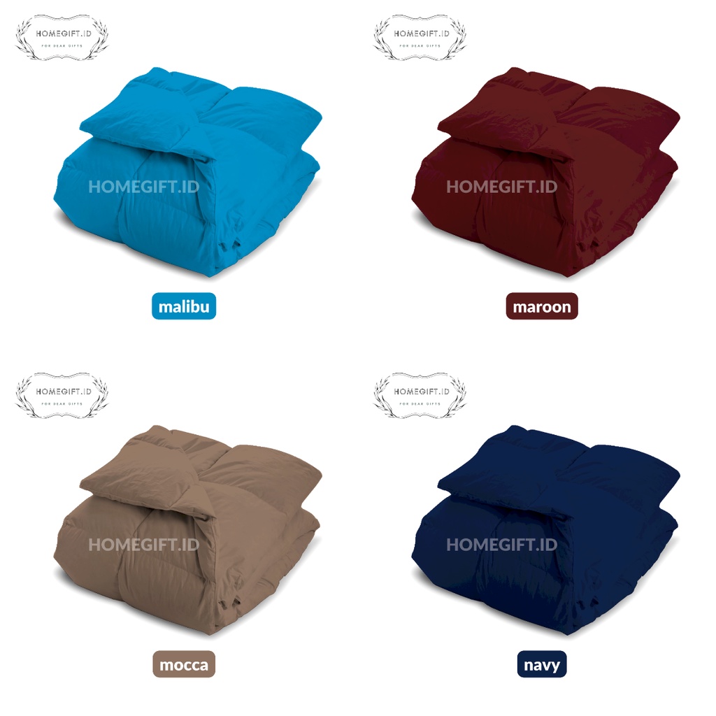 Homegift Bedcover only 140x220 plain/polos minimalis