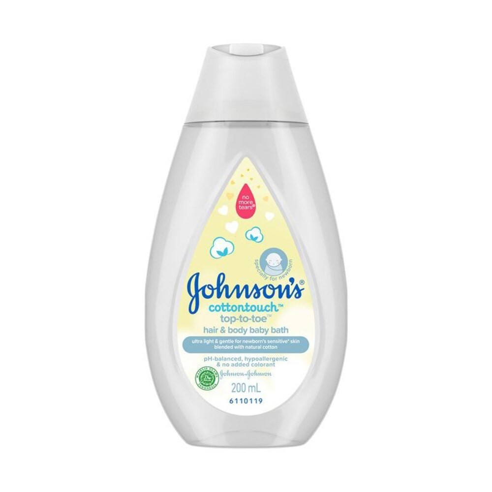 Johnson's Cotton Touch Top To Toe Hair and Body Baby Bath 200ml