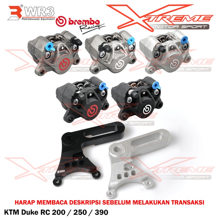 Breket Kaliper Wr3 Belakang + Brembo 2P1P Ktm Duke / Rc 200 250 390 #Original