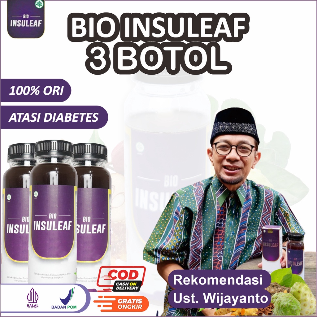 

BIO INSULEAF - HERBAL ATASI DIABETES KENCING MANIS HERBAL ALAMI 100% ORIGINAL ASLI HALAL BPOM BISA COD