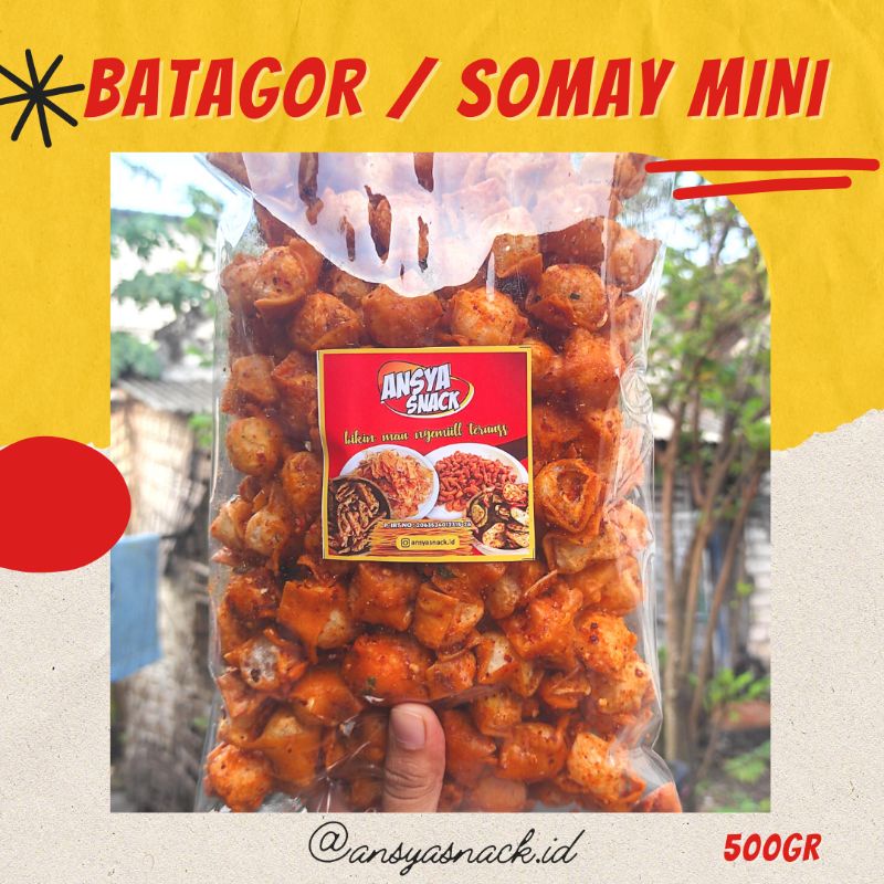 

BATAGOR CRISPY SOMAY MINI pedas ANSYA SNACK 500GR