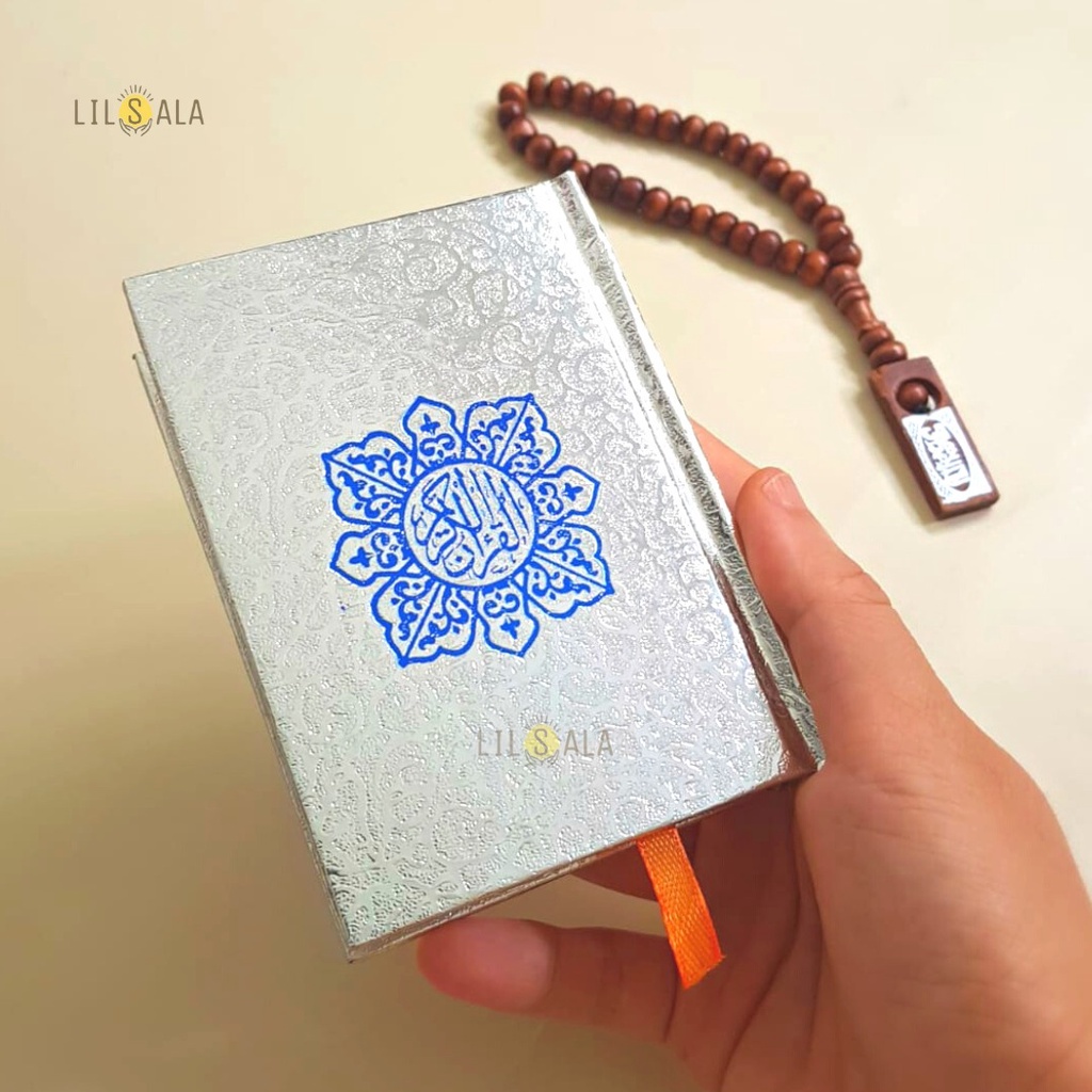 [QTsilver] Al Quran Saku Silver Murah Free Tasbih Cover Silver Travelling Kecil Mini