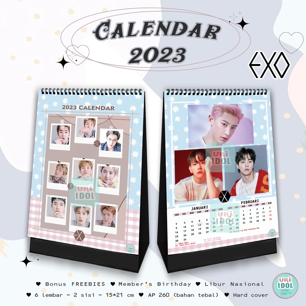 Jual EXO KALENDER EXO KALENDER MEJA / DINDING EXO Calendar 2023