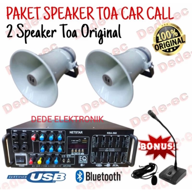 Paket Speaker Toa Car Call 2 Titik Speaker Toa Outdoor