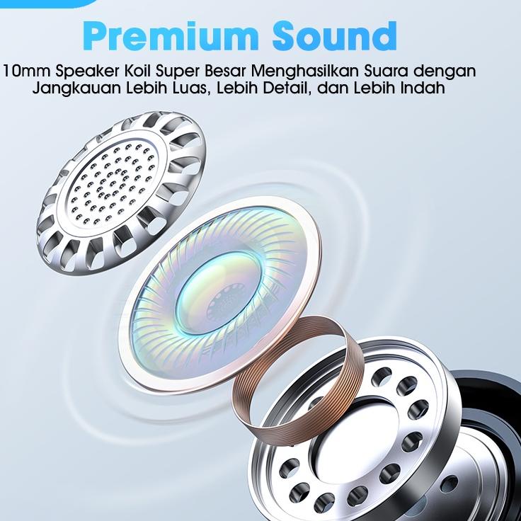 Harga Termuraah Acome ANC TWS Headset Earphone Bluetooth 5.2  ENC Call Noise Reduction Garansi Resmi