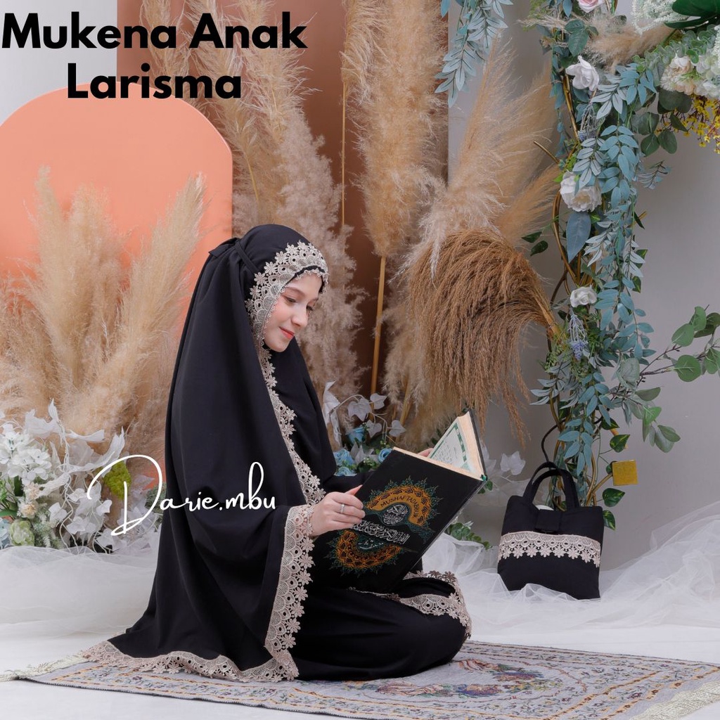 Mukena Anak Renda Mewah Larisma Seris Katun Mikro Premium