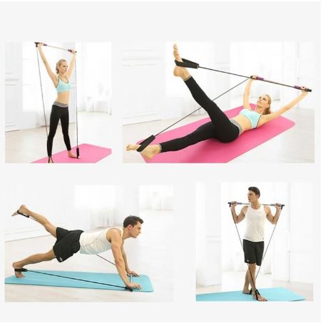 Alat pilates gym yoga alat fitness olahraga stick A034