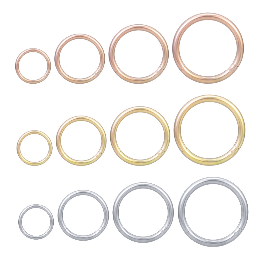 4pcs/lot Tragus Helix Keong Daith Telinga Bibir Septum Tindik Hidung Stud Rings 3warna Stainless Steel Set Tindik Hidung