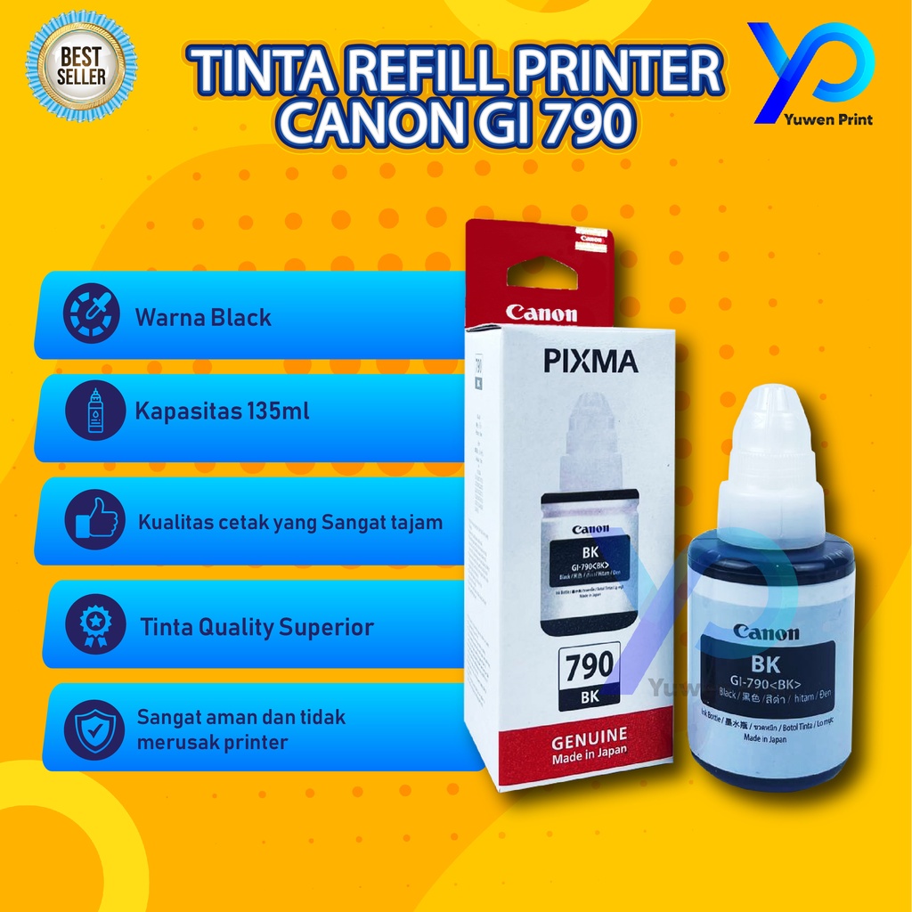1 SET 4 PCS Tinta Canon Gi 790 For Printer G1000 G1010 G2000 G2010 G3000 G3010 G4000