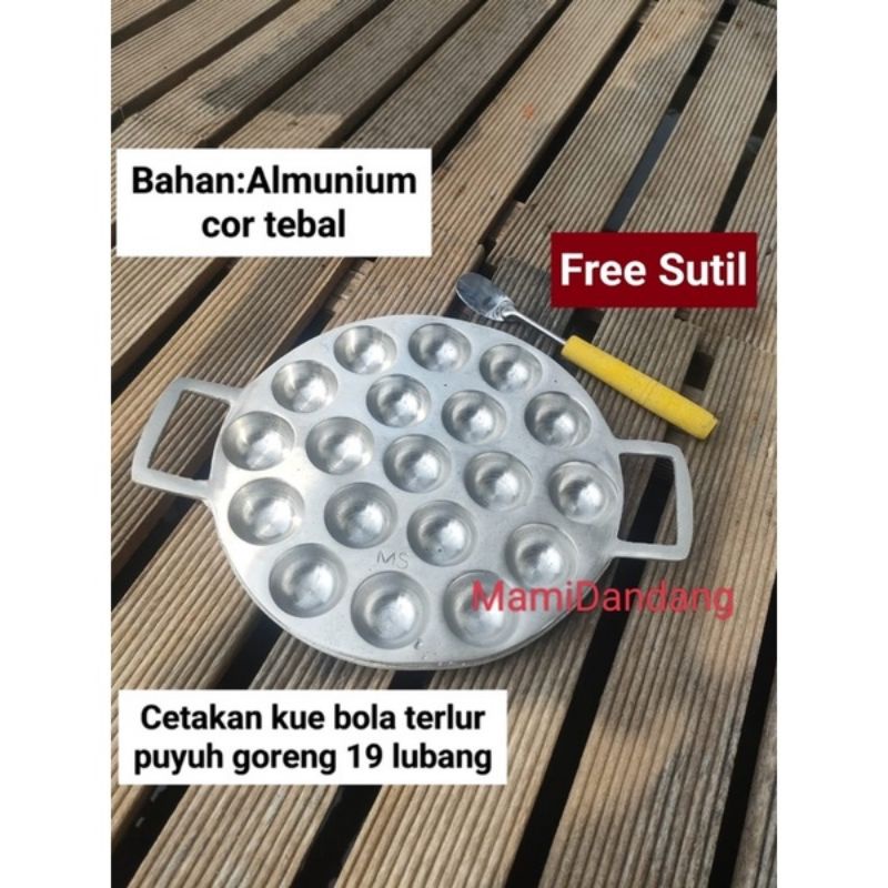 Cetakan takoyaki telur puyuh goreng 19 lubang