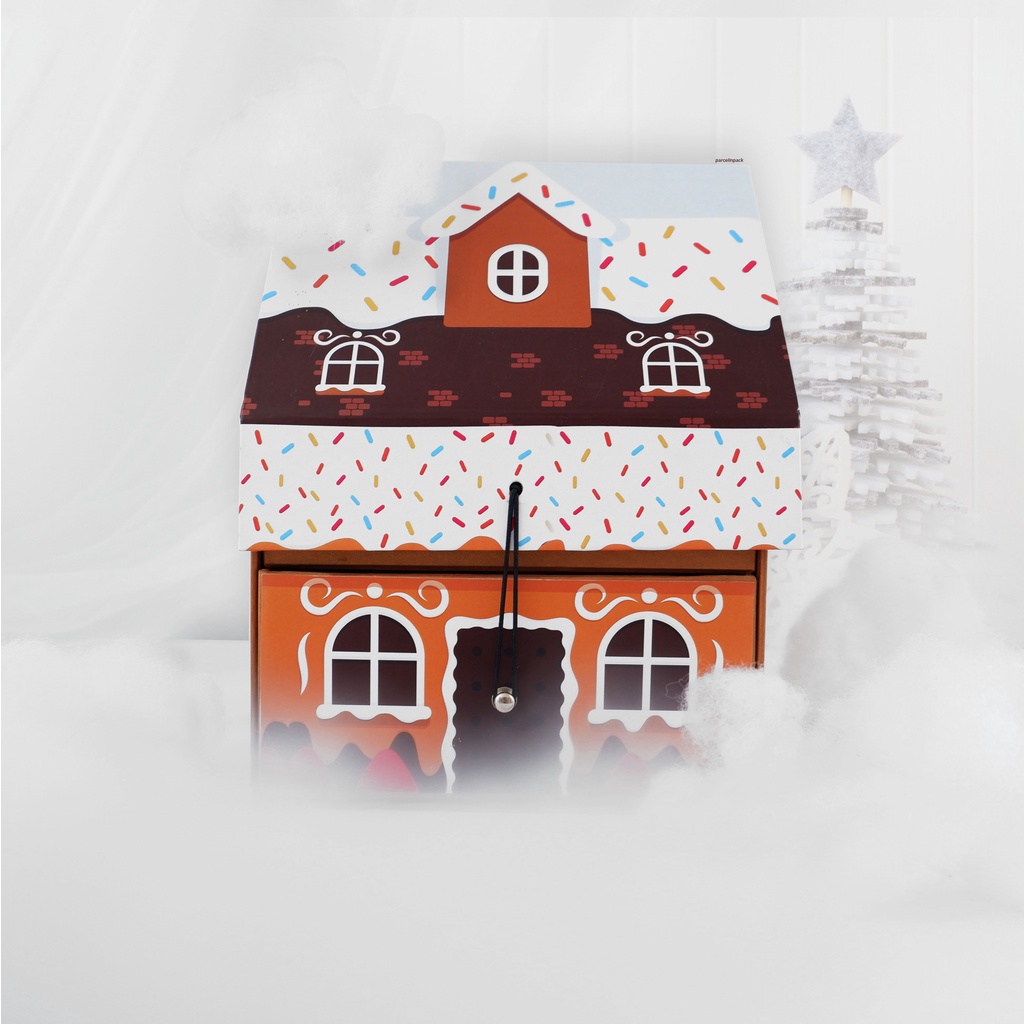 

READY Box Natal / Box Merry Christmas - House Box 15x15x7