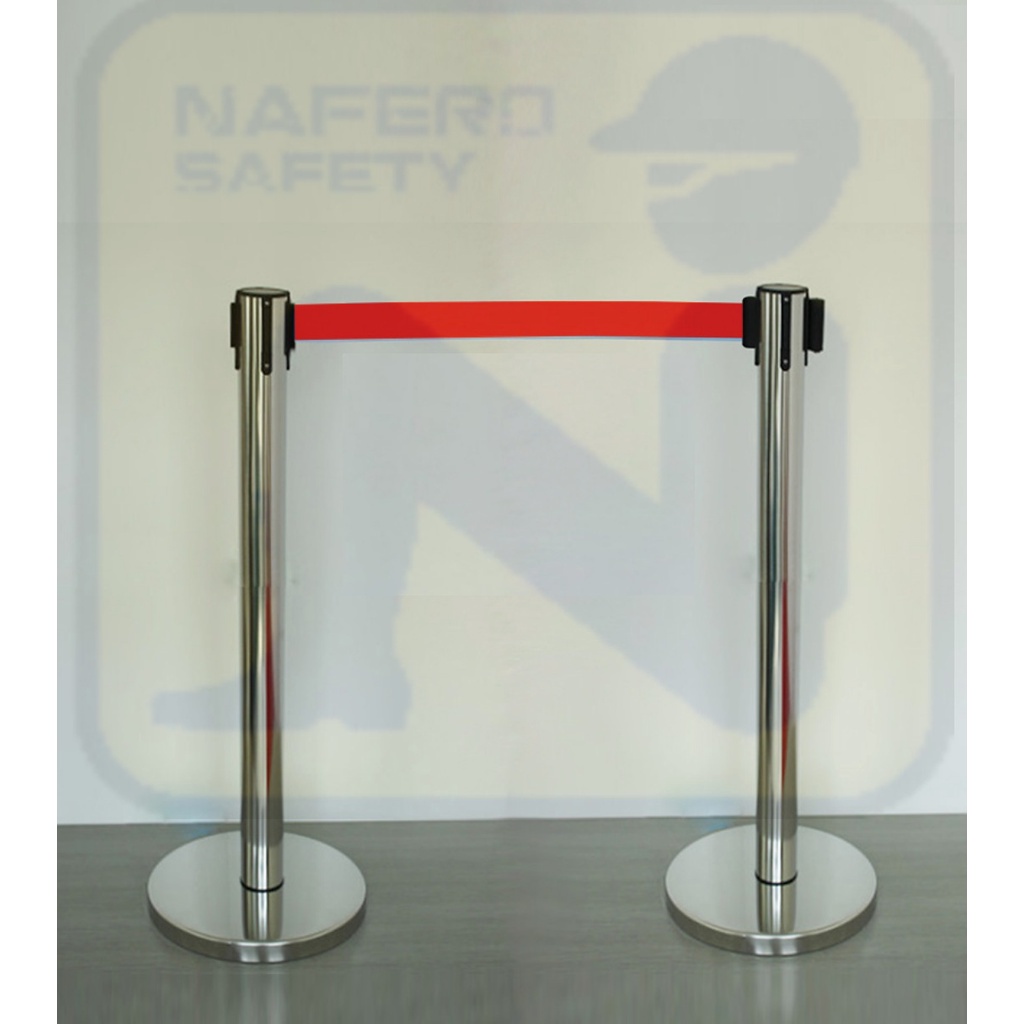 Tiang Antrian Standing Barrier Railing Stand Pembatas Antrian Stainless ( Anti karat ) TEBAL