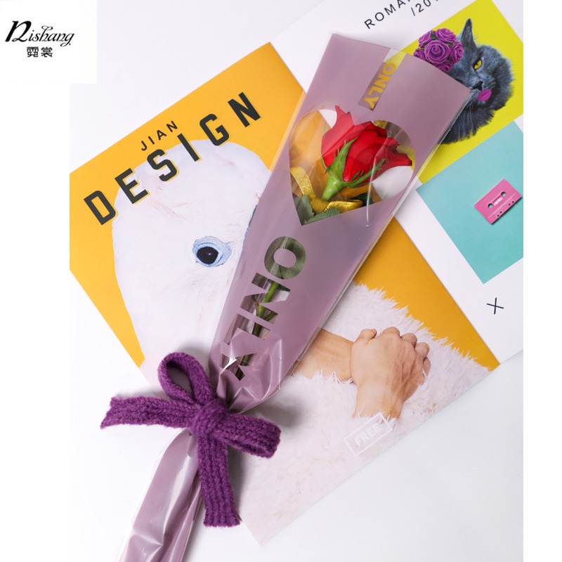 Single rose box / plastik bunga satuan / kertas bunga / barang florist / box bunga satuan KB6138-KB6140