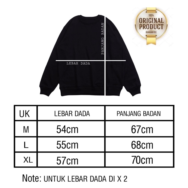 Sweater Crewneck Overdoze Pria Wanita High Quality Premium