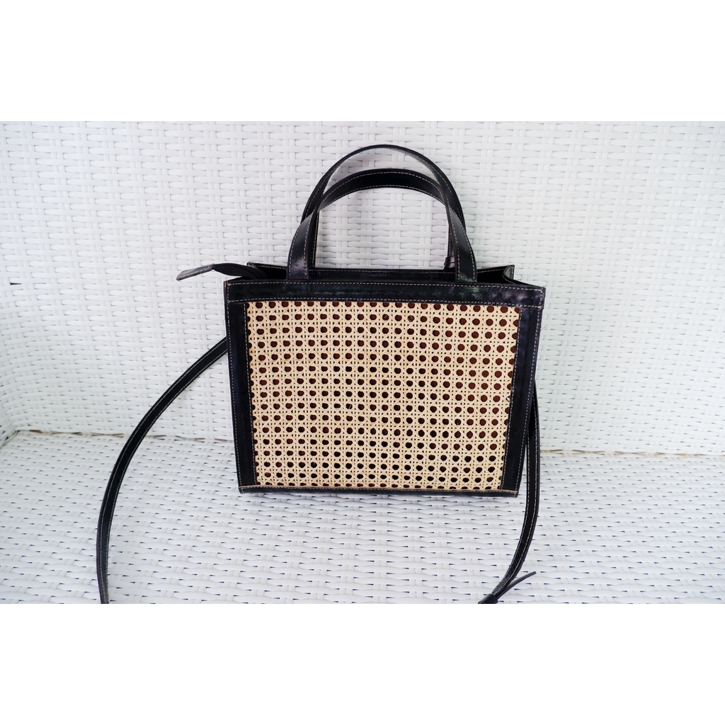 MAGARY BAGS / Singkawang Bag / Tas Rotan / Tas Anyaman / Tas Kulit / Tas Wanita / Tas Pesta