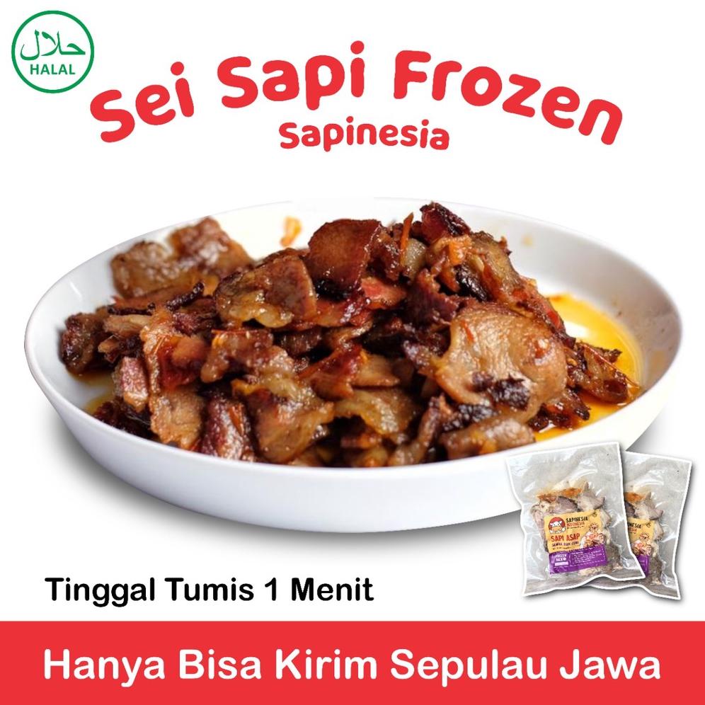 

[BAYAR DITEMPAT] SEI SAPI SAPINESIA DAGING ASAP WAGYU FROZEN TEREMPUK DIPADU SAMBAL TERNAMPOL VARIAN MATAH KOREK PEDAS MANIS TERASI JERUK DAN BABY CUMI HALAL 100% TERENAK MAKANAN SIAP SAJI PRAKTIS ANTI RIBET DAGING SLICE STEAK SAPI MURAH VIRAL