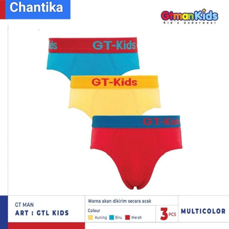 GT MAN-KIDS - Cd Anak Pria Katun GTKL Sekotak isi 3 Pcs Original