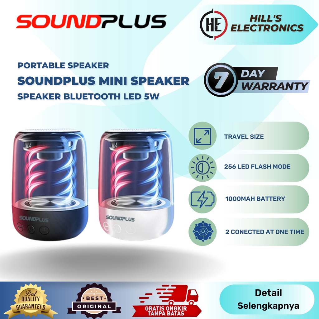 Soundplus 9Soul - Speaker Bluetooth Led 5W Portable Mini Speaker