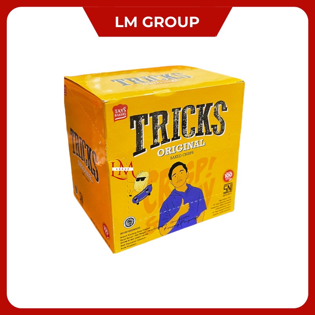 Tricks Crisps New Pack Kimchi/Bulgogi/Original/BBQ/Rendang – Potato Baked Crisps @15gr