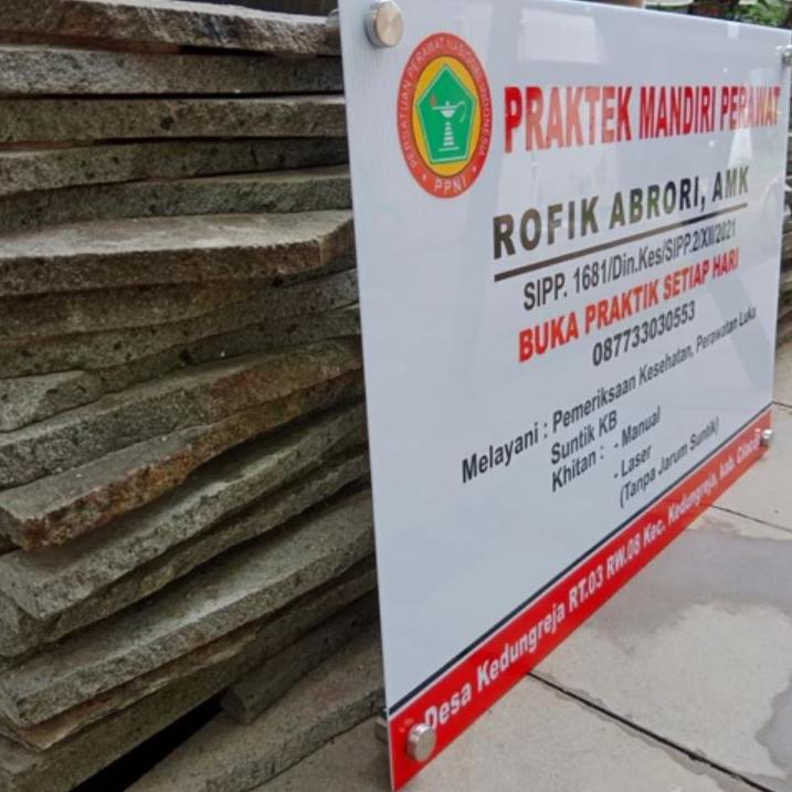 

[U-F9F] ✔] Akrilik papan praktek Apoteker, Dokter, Bidan , Akrilik papan praktek Dokter Free Packing_SIAP PAKAI-langsung kirim