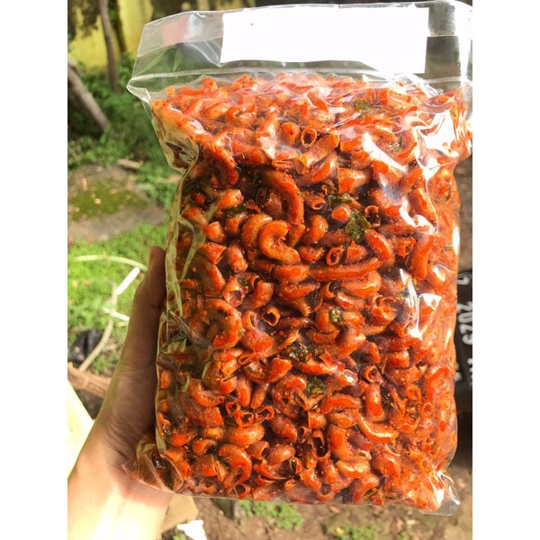 

MAKARONI CIKRUH DAUN JERUK 250g| MAKARONI ENAK | CEMILAN PEDAS GURIH