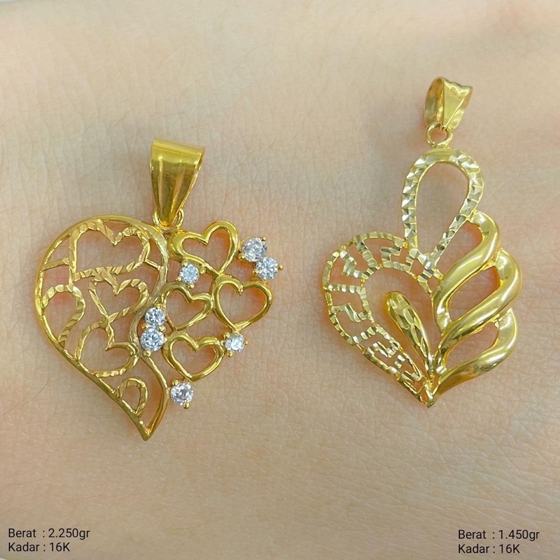 Perhiasan Liontin Emas Fashion Love 16k / 700