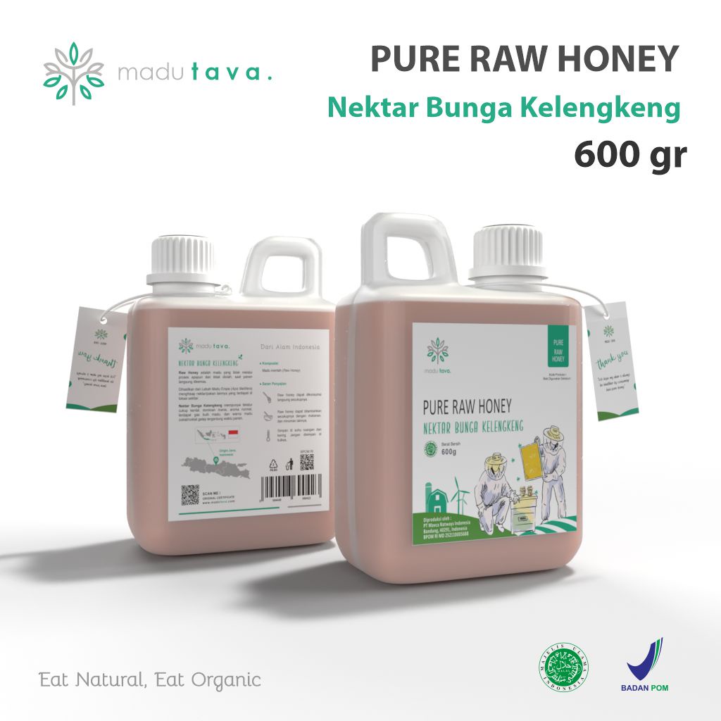 Madu Murni Asli Tava Nektar Kelengkeng 600gr Grade A 100% Alami Pure Natural Raw Honey