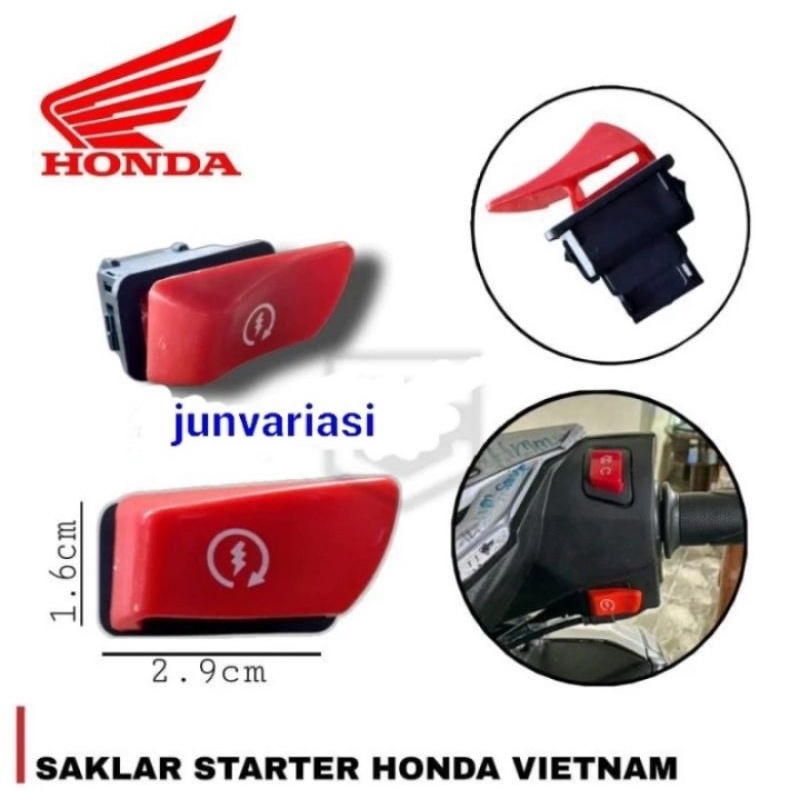 Saklar Tombol Starter Dan Idlling Stop Vietnam Merah Cut Stater Dim Vario Beat Scoopy Universal ABS