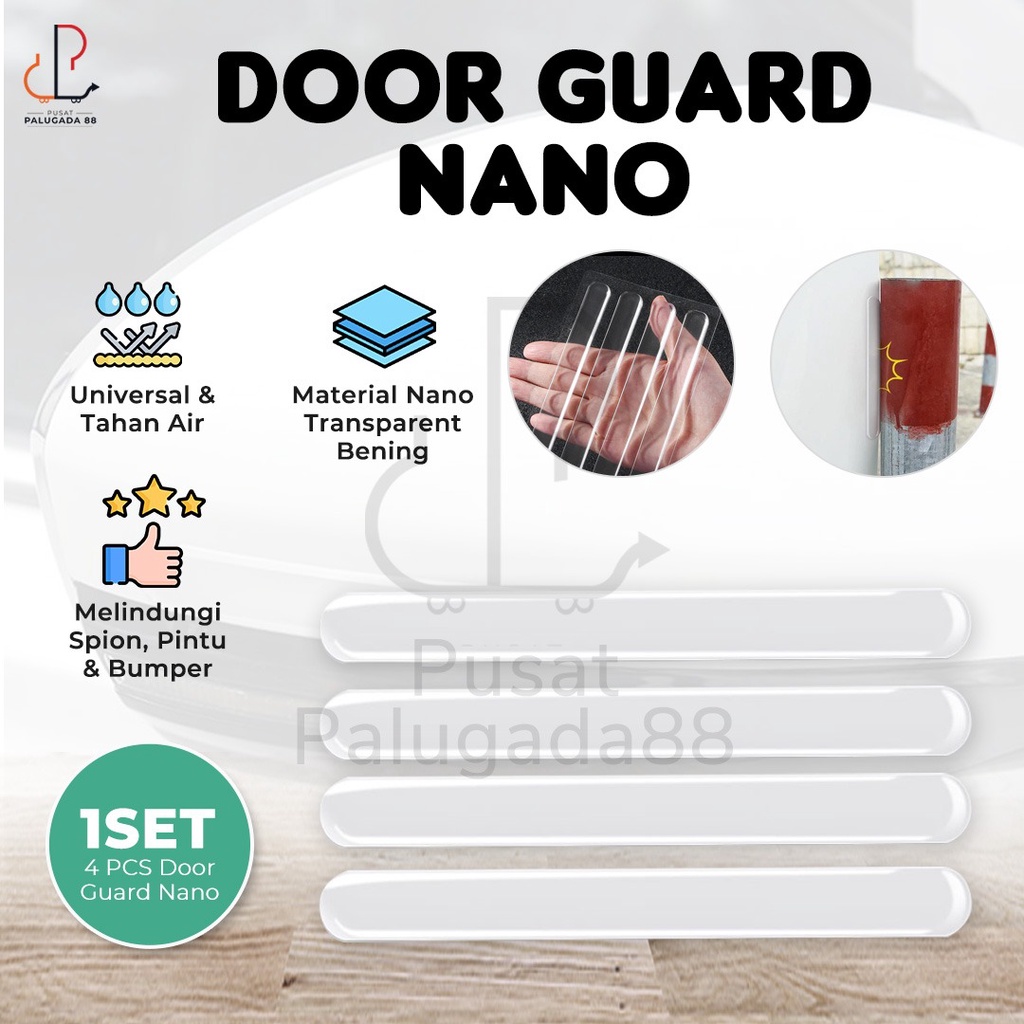 Jual Door Guard Nano Pelindung Lecet Pintu Mobil Karet Spion Bumper Strip Silicone Bening