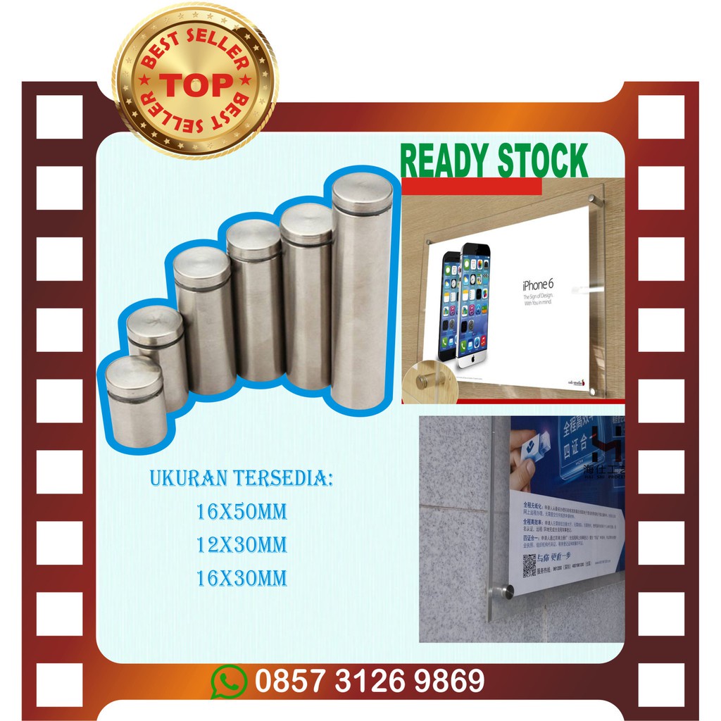 

PEN IKLAN STAINLESS UNTUK ACRYLIC UK 12X30 [PERFECTHOME]