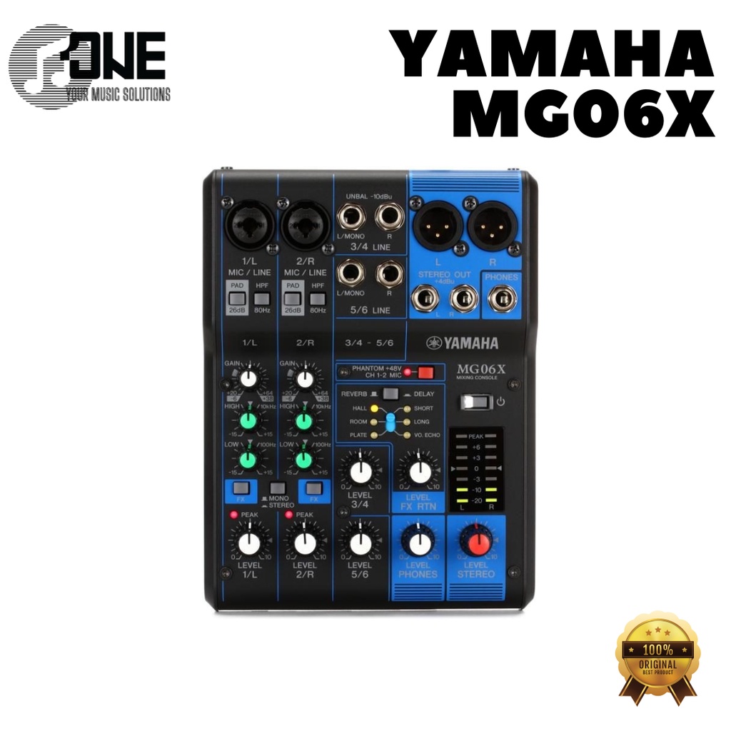Yamaha MG06X MG 06 6 Channel Mixer Audio Original