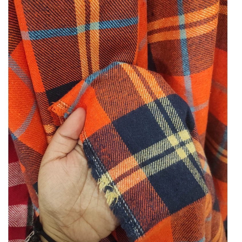 Kain Kemeja Flanel Motif Kotak Kotak Harga per 0,5meter