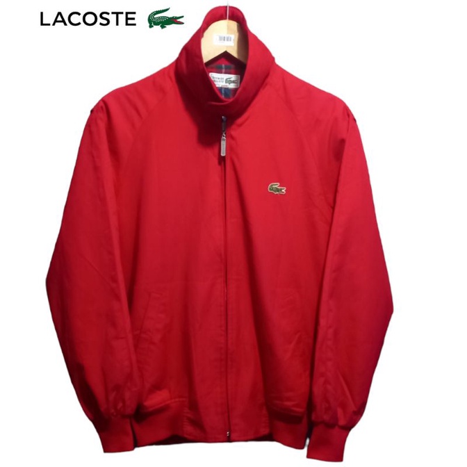 JAKET HARRINGTON LACOSTE ORIGINAL/BRAND LACOSTE MERAH JAKET HARRINGTON