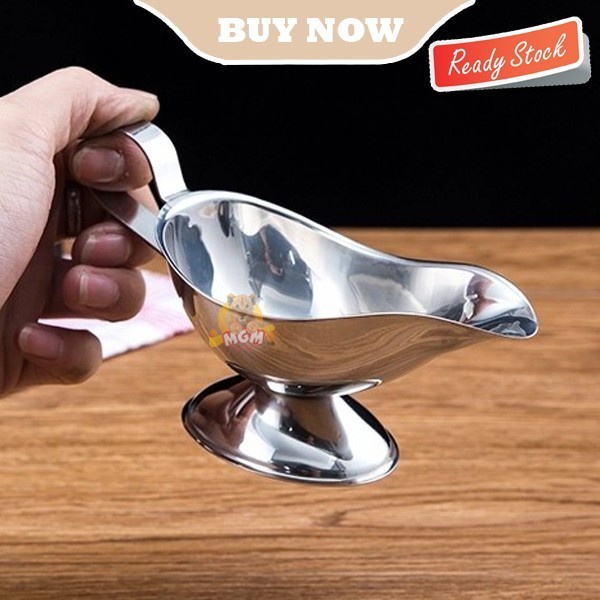 Gravy Boat 8oz Tempat saos steak stainless mangkok perahu 240ml