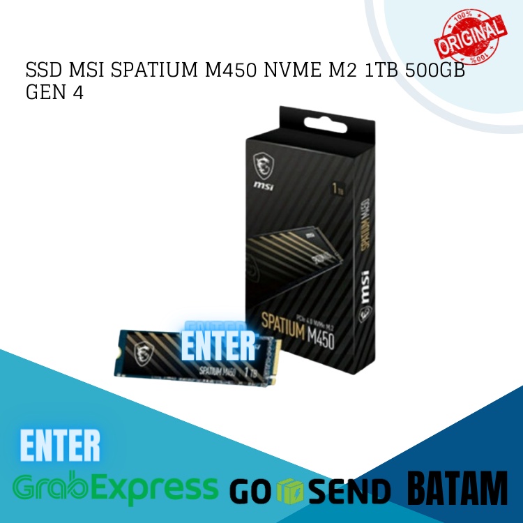SSD MSI SPATIUM M450 NVME M2 1TB 500GB GEN 4