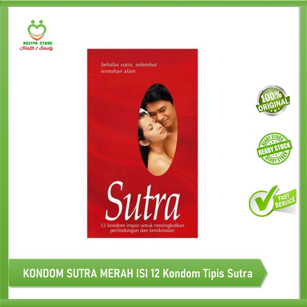 KONDOM SUTRA MERAH ISI 12 Kondom Tipis Sutra