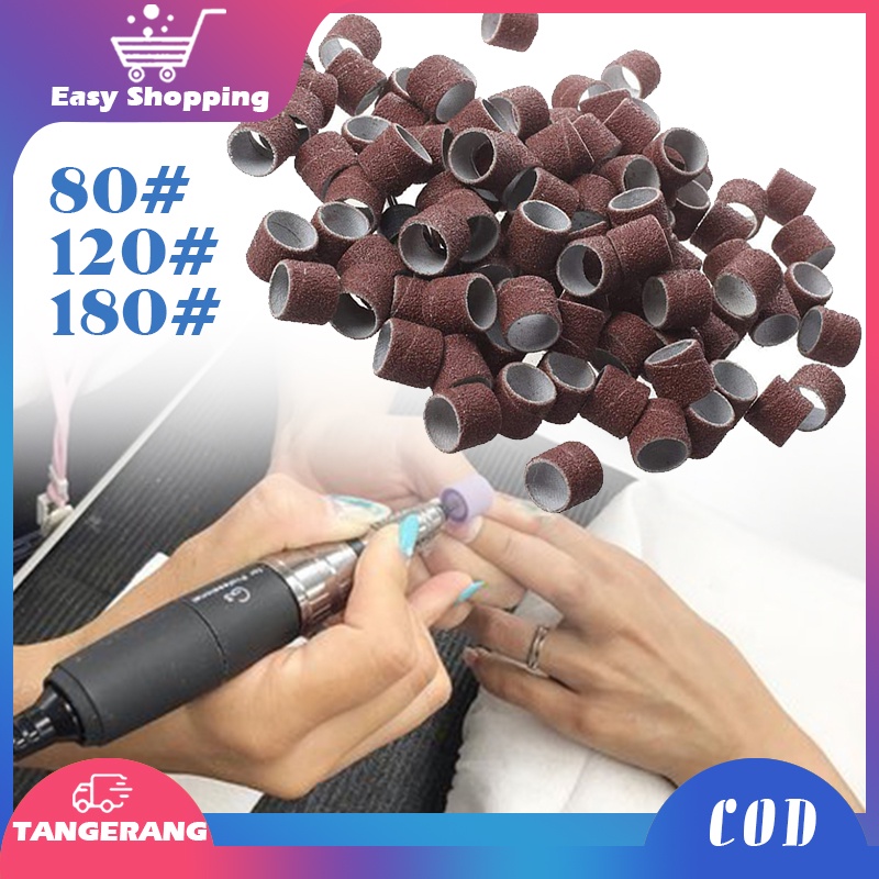 100pcs Amplas Drum Set Refill Amplas Ring Dengan 2pcs Batang Untuk Mini Grinder