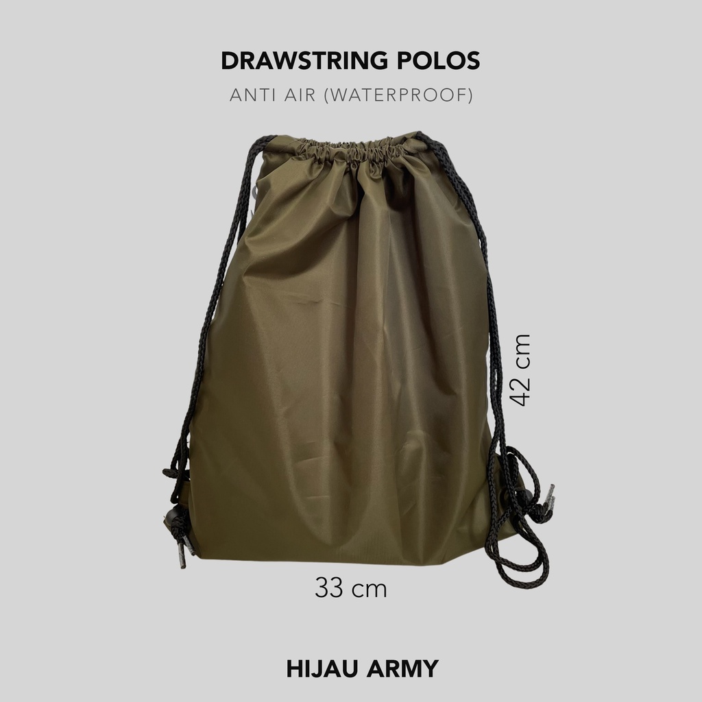 (SAKO) - RANSEL SERUT DRAWSTRING POLOS  ANTI AIR 33X42 CM
