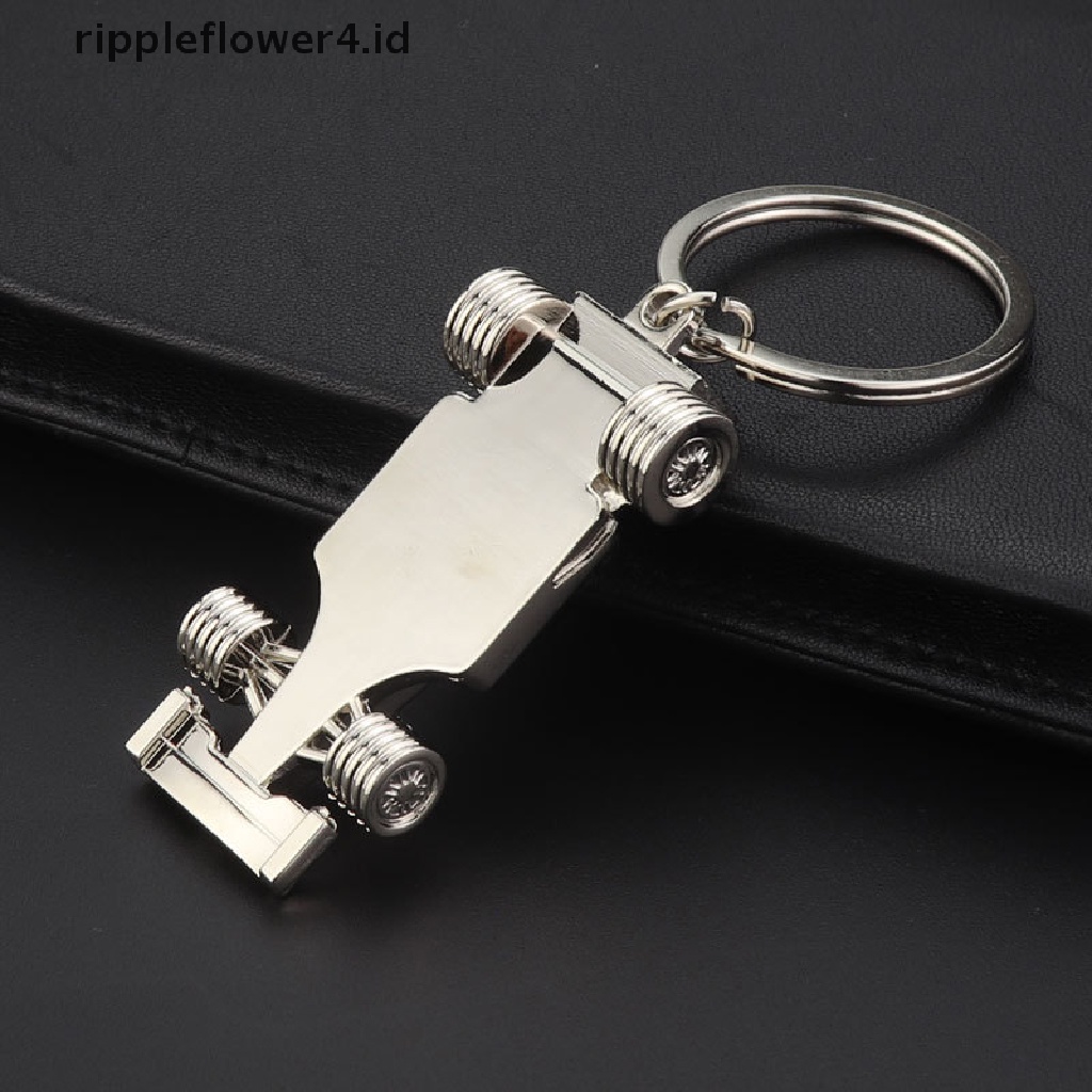 {rippleflower4.id} F1 Gantungan Kunci Hadiah Aktivitas Balap Kepribadian Liontin Kunci Gesper Warna Silver Gantungan Kunci Mobil Perhiasan Pria Keyring~